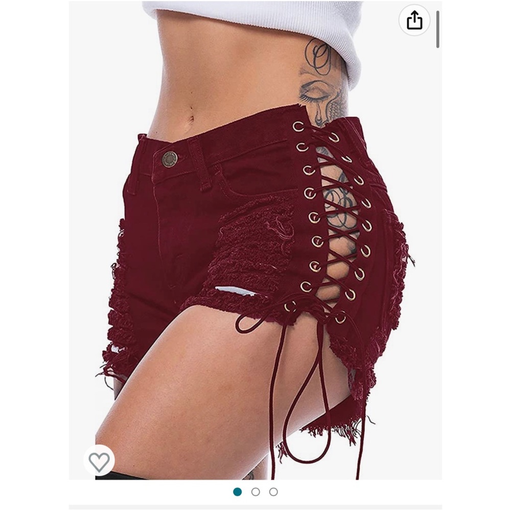 Side laced shorts